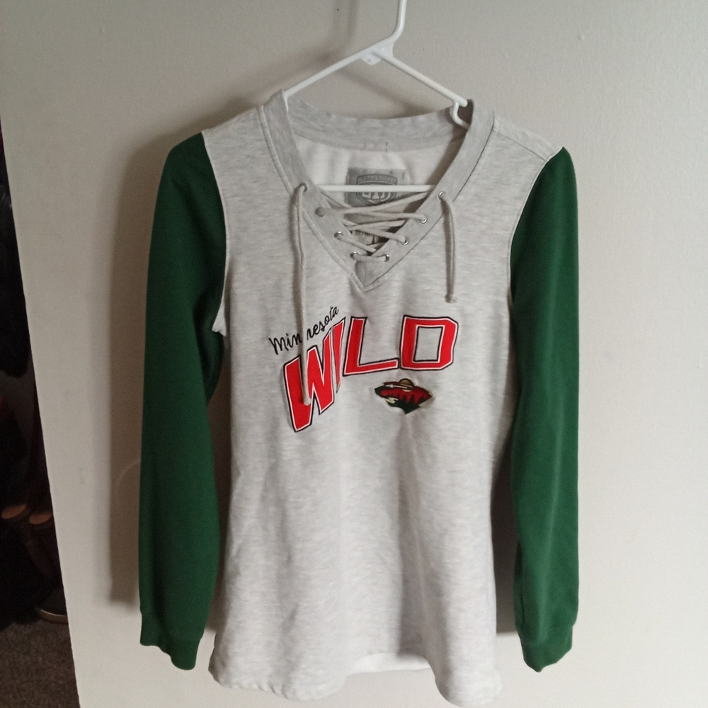 Old time hockey Minnesota wild pullover